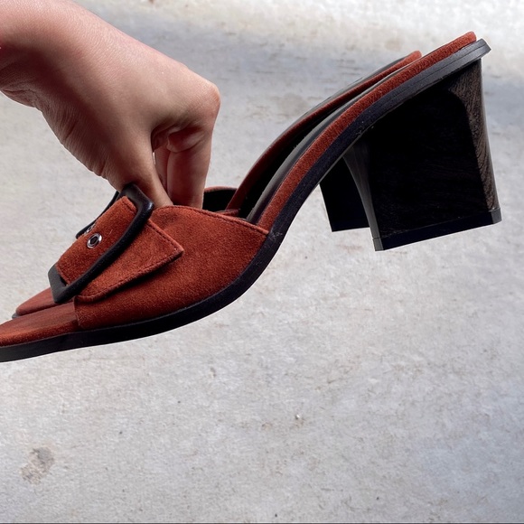 By Far Silvia brown suede sliders sandals 37 - Picture 4 of 8